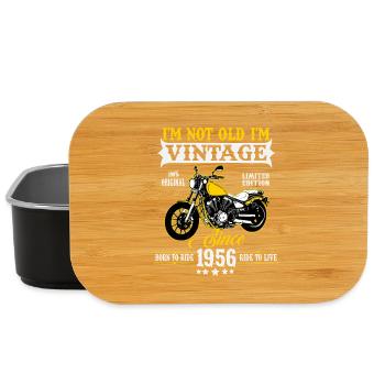 Cadeau d’anniversaire vintage de moto de 1956 - Boîte à goûter - noir - Devant