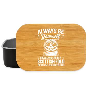 Schottische Faltohrkatze Scottish Fold Geschenk - Lunch Box - Schwarz - Vorne