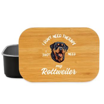 Chien de thérapie Rottweiler - Boîte à goûter - noir - Devant