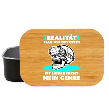 VR‑Schädel: Realität Nicht Mein Genre - Lunch Box - Schwarz - Vorne