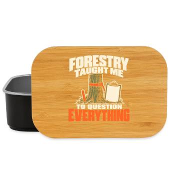 Forstwirtschaft Förster Forstmanagement - Lunch Box - Schwarz - Vorne