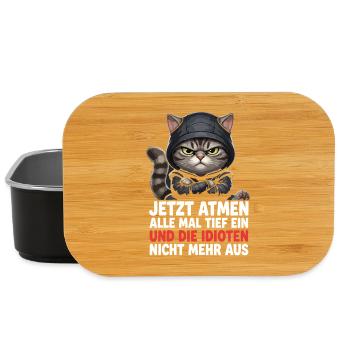 Jetzt Atmen Alle Mal Tief Ein Und Die Idioten Nich - Lunch Box - Schwarz - Vorne