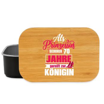 Königin zum 70. Geburtstag - 70 Jahre  - Lunch Box - Schwarz - Vorne