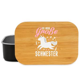 Ich werde Große Schwester Schwangerschaft - Lunch Box - Schwarz - Vorne