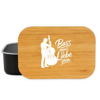 Kontrabass - Bass muss Liebe sein Kontrabassist - Lunch Box - Schwarz - Vorne
