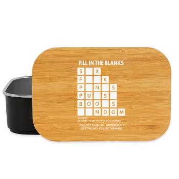  Fill in the Blanks –  Wortwitz - Lunch Box - Schwarz - Vorne