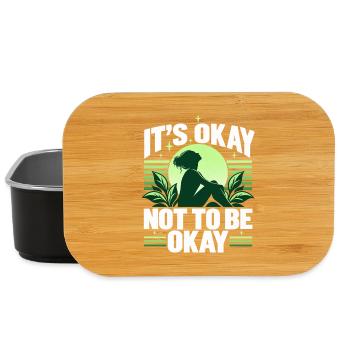 Mentale Gesundheit IT'S OKAY NOT TO BE OKAY  - Lunch Box - Schwarz - Vorne