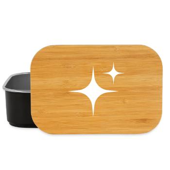 Stars White - Lunch Box - black - Front
