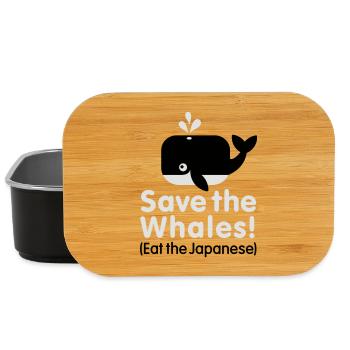 Save the Whales! Eat the Japanese - Lunch Box - Schwarz - Vorne