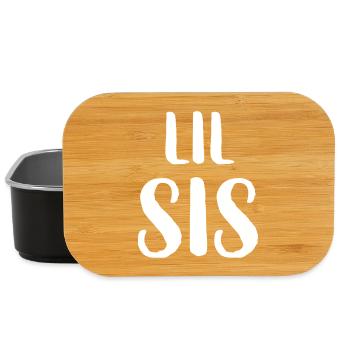 lil sis Schwester Geschwister Familie Geschenk - Lunch Box - Schwarz - Vorne