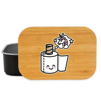 Never grow up - Unicorn toilet paper - Lunch Box - black - Front