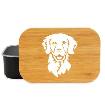 Golden Retriever Head "Black Edition" - Lunch Box - black - Front