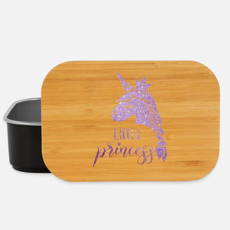 Princesse Licorne Étoilée Violette - Boîte à goûter - noir