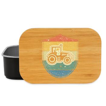 Tractor for Farmers & Farmers - Vintage Emblem - Lunch Box - black - Front
