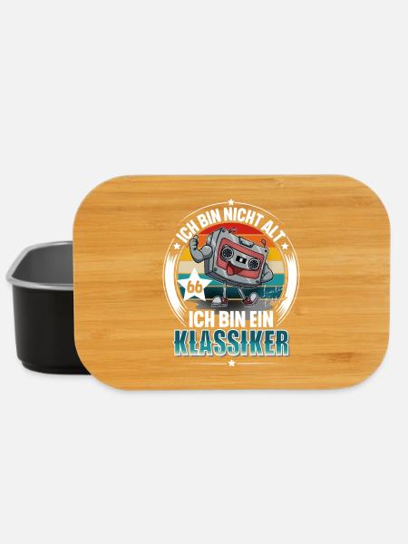 66. Geburtstag Kassette Retro Vintage - Lunch Box - Schwarz