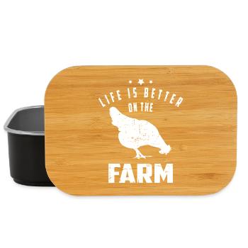 Vie à la ferme - Boîte à goûter - noir - Devant