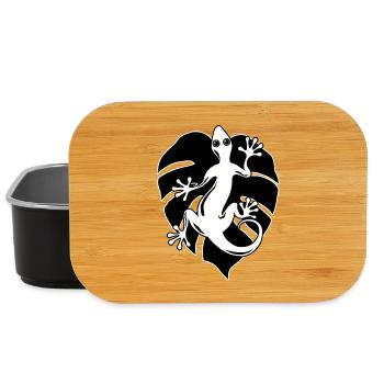 Salamander and leaf - Lunch Box - black - Front