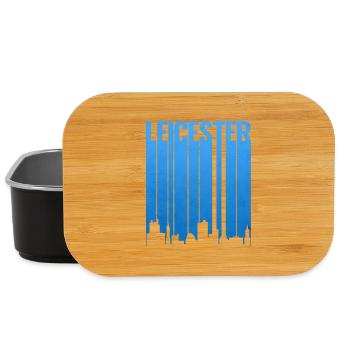 Leicester Skyline Blue Gradient - Lunch Box - black - Front