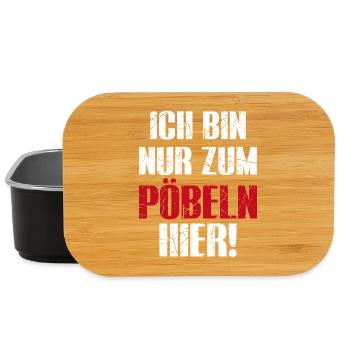 I'm only here to rabble - Lunch Box - black - Front
