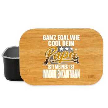 Immobilienkaufmann Papa Vater Vatertag - Lunch Box - Schwarz - Vorne