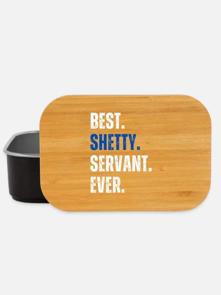 ! Meilleur Shetty Servant Jamais Lettrage - Boîte à goûter - noir
