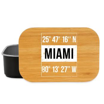 Koordinaten Miami Florida - Lunch Box - Schwarz - Vorne
