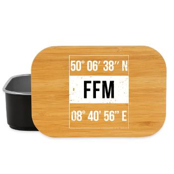 FFM Koordinaten Frankfurt am Main - Lunch Box - Schwarz - Vorne