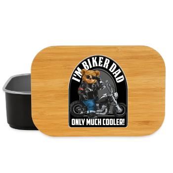 Moi motard papa beaucoup plus cool fête des pères - Boîte à goûter - noir - Devant