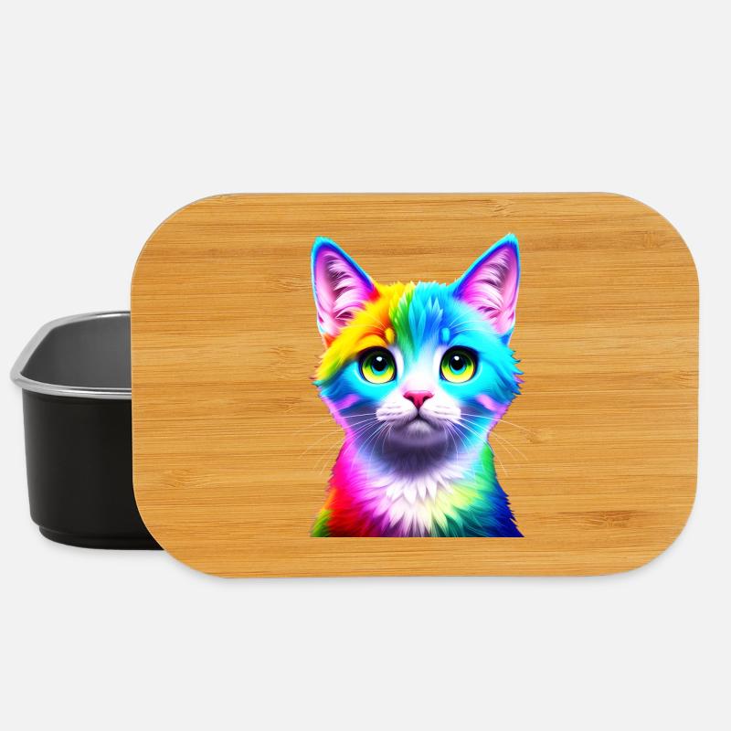 Rainbow Cat - Lunch Box - black