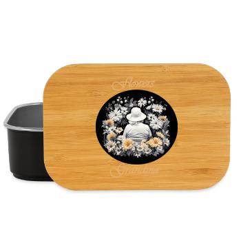 Fleurs de grand-mère colorées - Boîte à goûter - noir - Devant