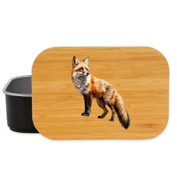 Roter Fuchs – Wildtier Alpen Design - Lunch Box - Schwarz - Vorne