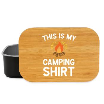 Ceci est ma chemise de camping - Boîte à goûter - noir - Devant
