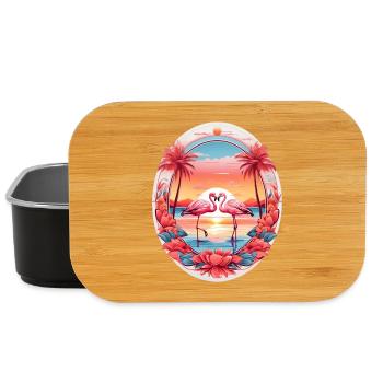 Flamingos - Lunch Box - black - Front