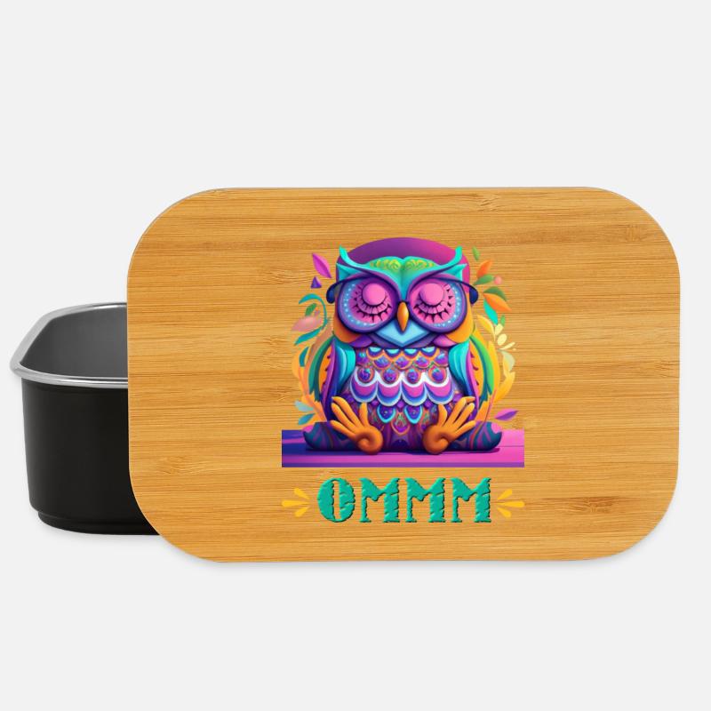 Eule der inneren Ruhe, das Meditative T-Shirt - Lunch Box - Schwarz