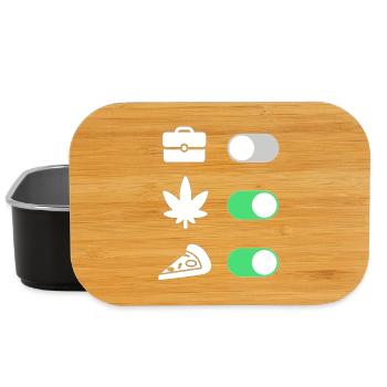High on Life – Pizza & Chill, No Work - Lunch Box - Schwarz - Vorne