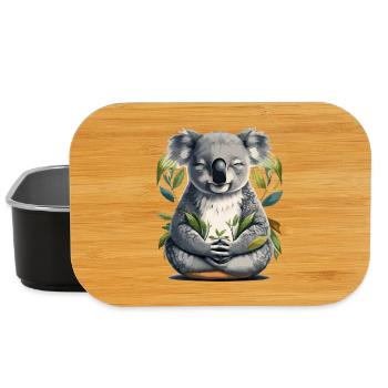 Koala Meditation - Lunch Box - black - Front