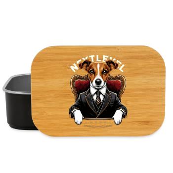 Jack Russell Terrier Suit Next Level Gift - Lunch Box - black - Front