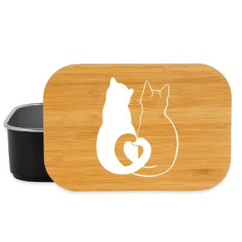 Aimant Chats Silhouette Art - Boîte à goûter - noir - Devant