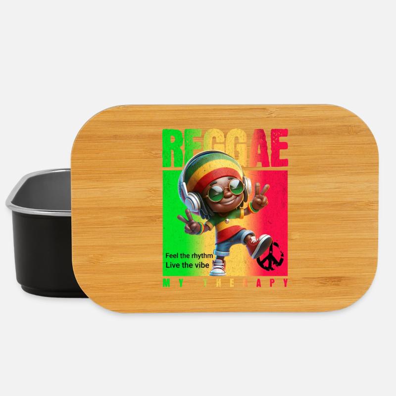 Reggae my therapy Rastaman - Lunch Box - Schwarz