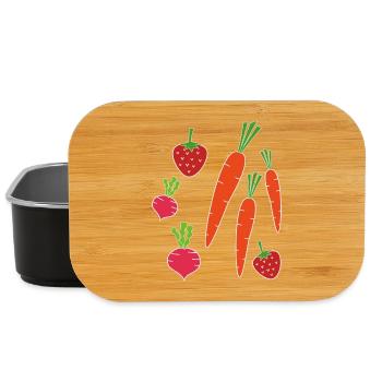 Früchte aus dem Garten - Lunch Box - Schwarz - Vorne