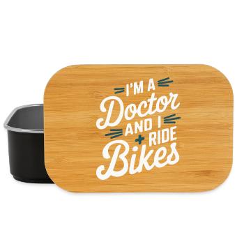 Doctor and Cyclist - Lunch Box - black - Front