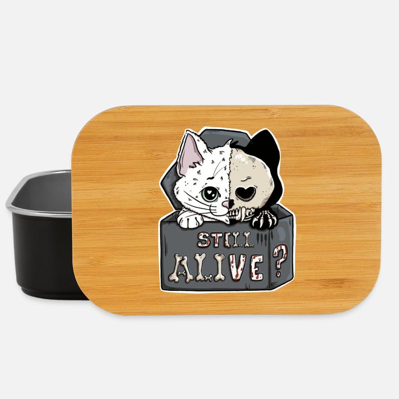 Schrödinger's Cat – Still Alive Halloween - Lunch Box - black