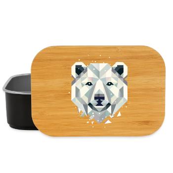 Abstract Polar Bear–Powerful Elegance of the North - Lunch Box - black - Front