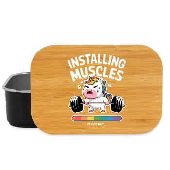 Installing Muscles Unicorn - Lunch Box - black - Front
