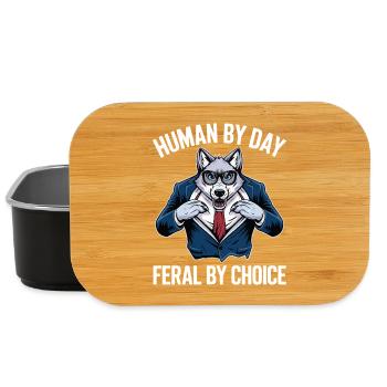 Human by Day, Feral by Choice - Lunch Box - black - Front