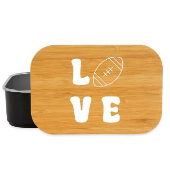 A Football L V E White2 - Lunch Box - black - Front