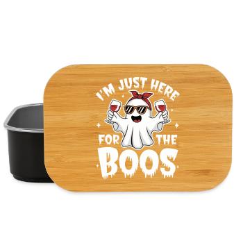I'm Just Here for the Boos lustiges Geist Party - Lunch Box - Schwarz - Vorne