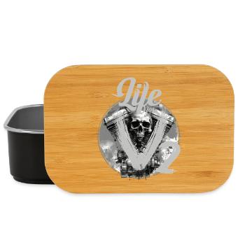 Conception du crâne de moto V-Twin - Boîte à goûter - noir - Devant