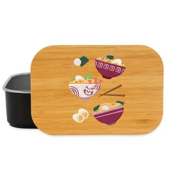 Ramen Nourriture Japonaise Chats Design - Boîte à goûter - noir - Devant