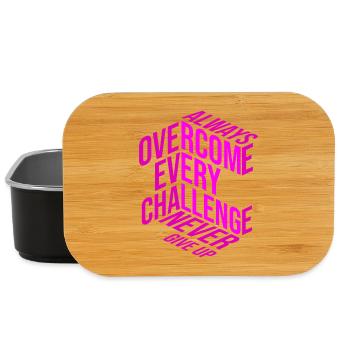 Never give up - Lunch Box - Schwarz - Vorne
